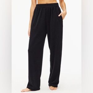 LESET Black Knit Jogger Pants Size L – Soft Lounge Sweatpants